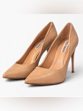 Steve Madden Luiza Nude Leather Pointed Toe Stiletto Pumps Size 11M